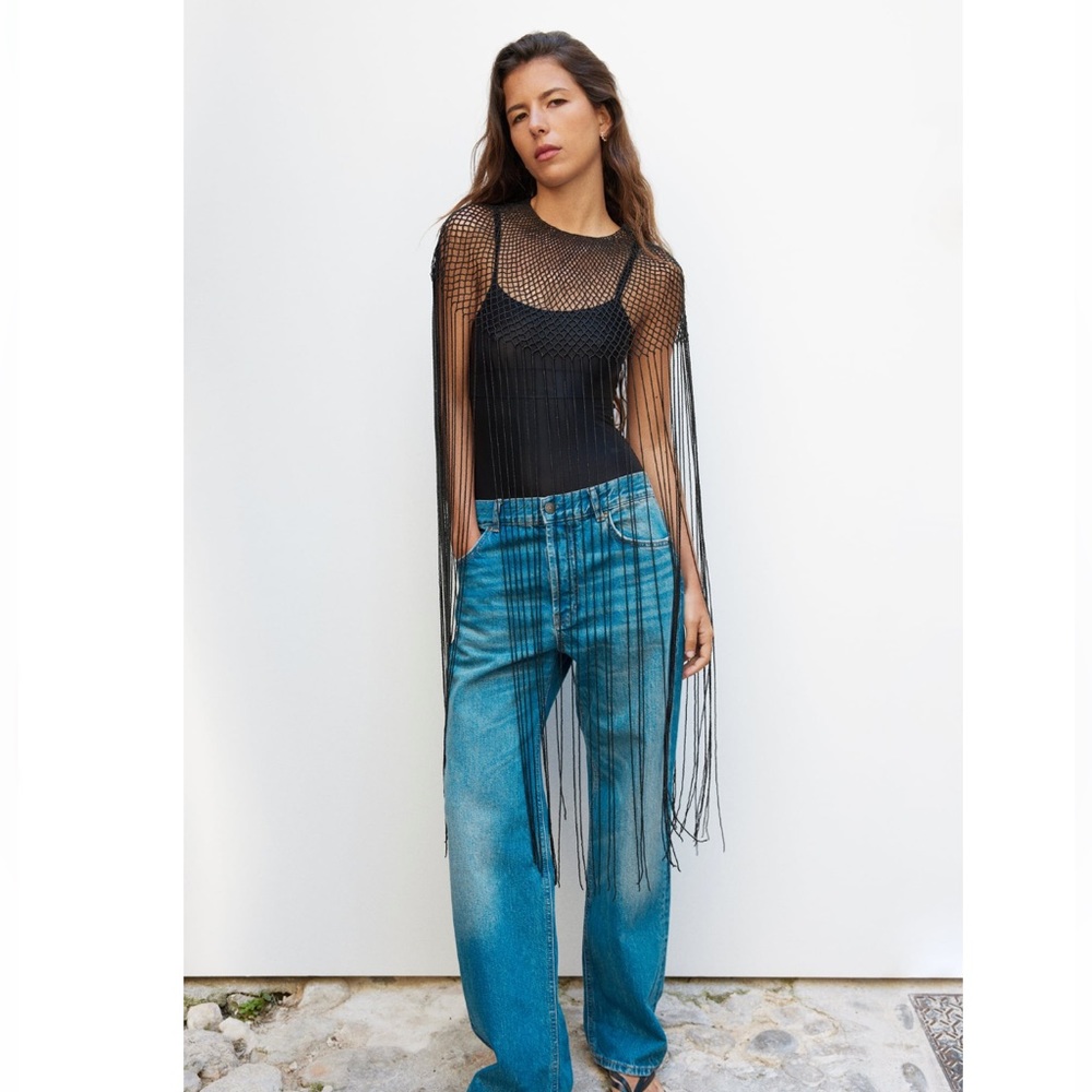 Zara beaded fringe top - Picture 3 of 7